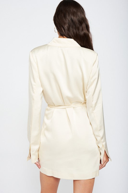 Jackpot | Emerald Green WRAPPED BLAZER MINI DRESS