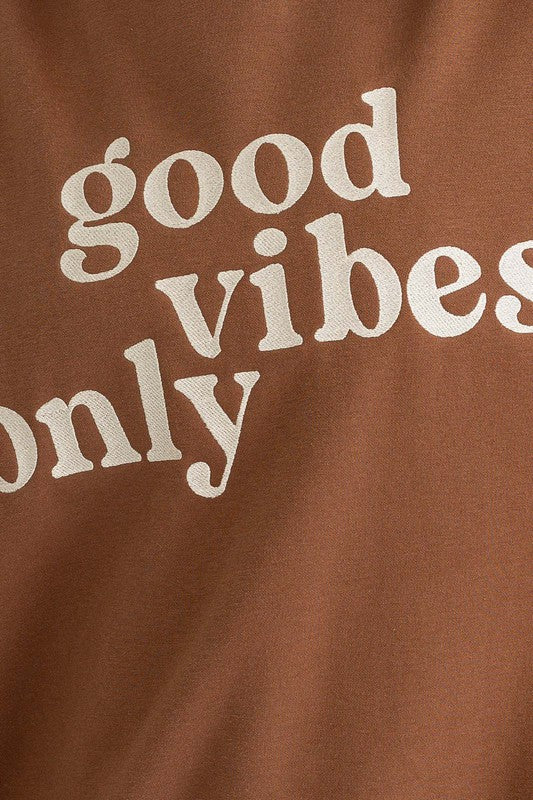 The Vibes | Letter Embroidery Oversized Sweatshirt