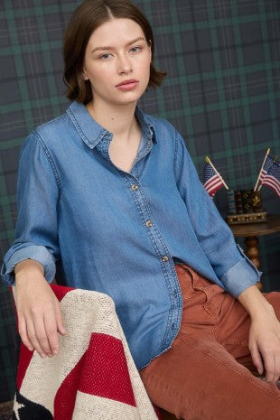 Classically Relaxed | Chambray Button Down Shirt