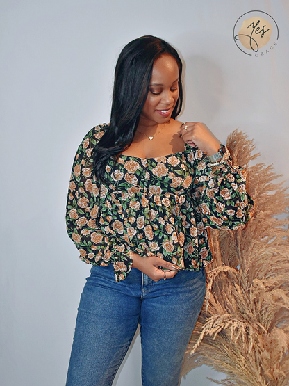 All The Best | Floral Babydoll Blouse