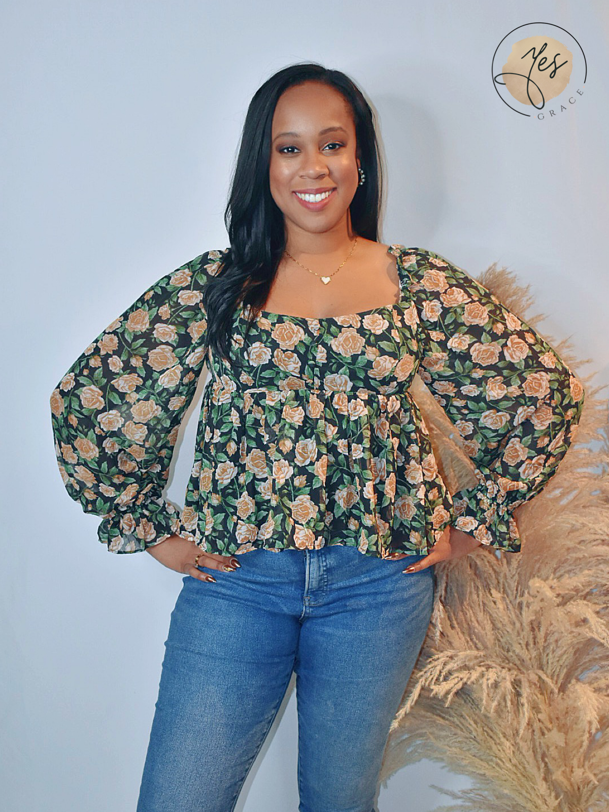 All The Best | Babydoll Blouse | Multi Colored Floral