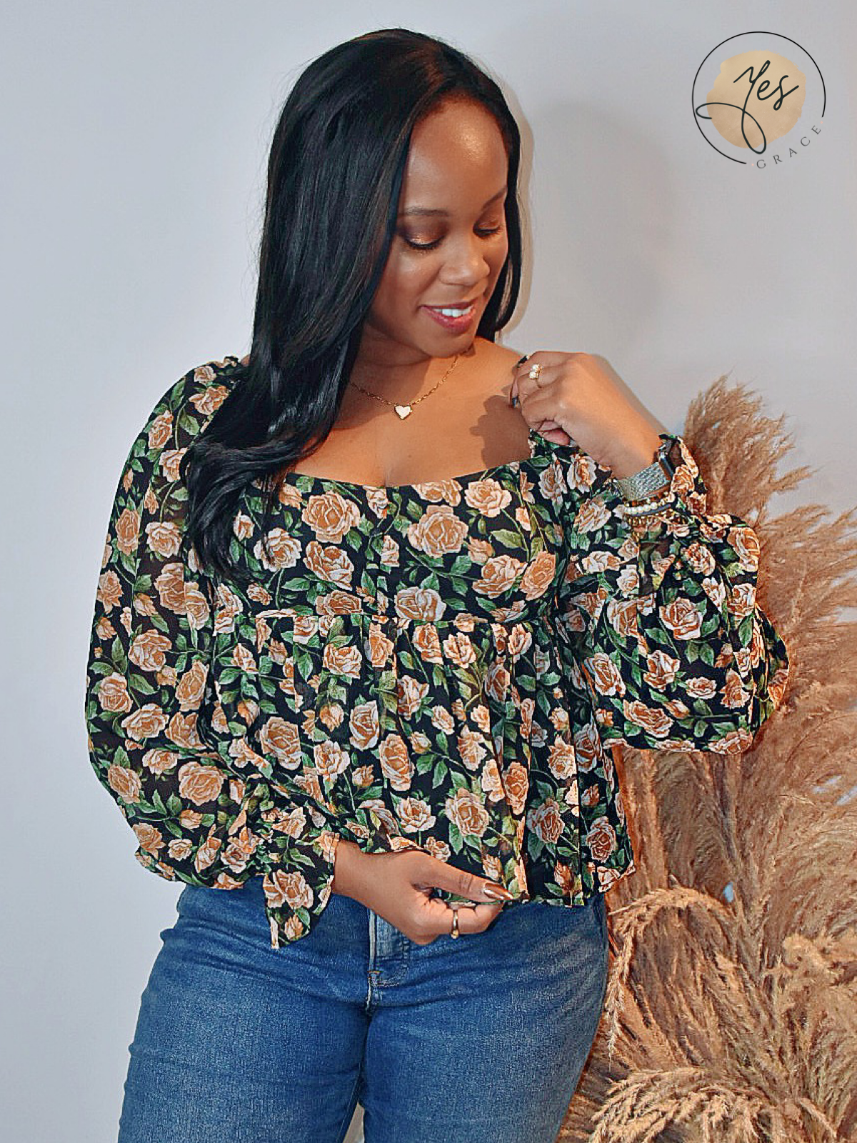 All The Best | Babydoll Blouse | Multi Colored Floral
