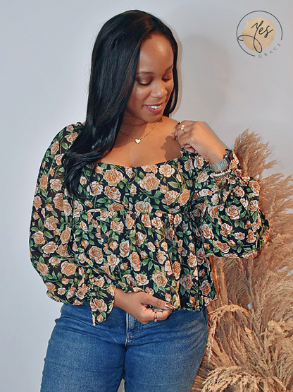 All The Best | Floral Babydoll Blouse