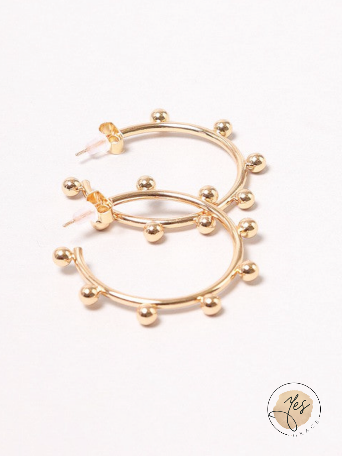 Modern Lady | 14K Gold-Dipped Studded Earrings