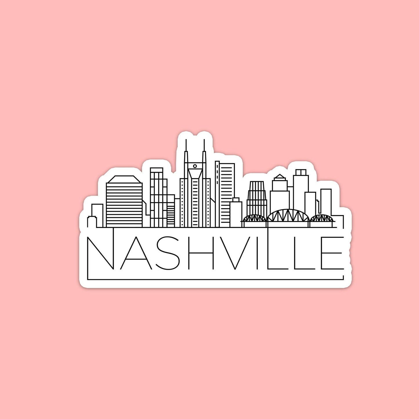 Nashville Skyline Sticker