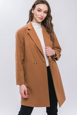 Strut | Double Breasted Full Camel Coat