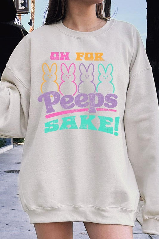 Sake Bunny Easters Graphic Fleece Sweatshirts