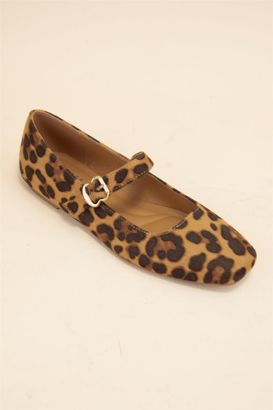 Miss Mary Jane | Leopard Print Mary Jane Ballet Flat