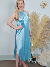 Load image into Gallery viewer, The Waves | Dolphin Blue Hi-Low Maxi Dress
