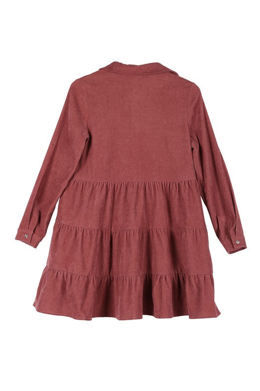 Somewhere Special | Corduroy tiered dress