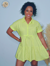 Load image into Gallery viewer, Glow | Highlighter Yellow Babydoll  Dress
