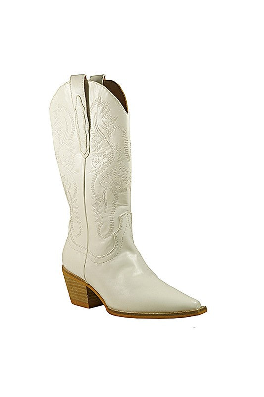 Boot Scootin" | White Western Cowgirl Boots