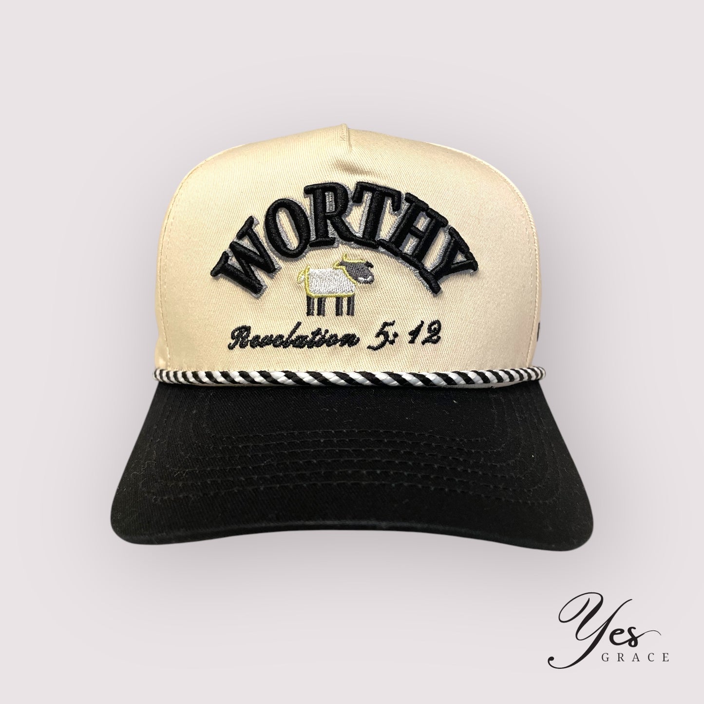 Worthy | Black & Cream Two Tone Baseball Cap