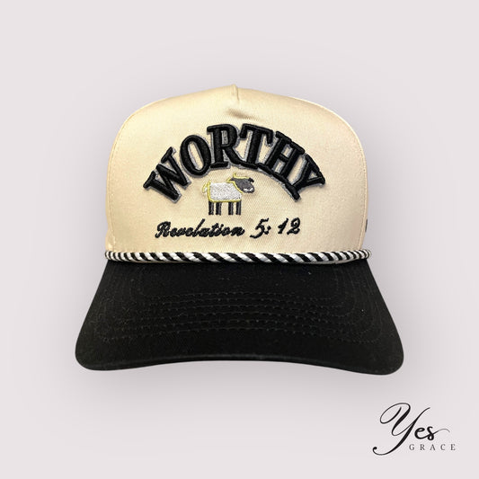 Worthy | Black & Cream Two Tone Baseball Cap