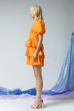 Load image into Gallery viewer, It&#39;s a Party | Orange Balloon Sleeve Cocktail Dress
