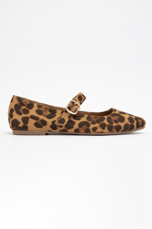 Miss Mary Jane | Leopard Print Mary Jane Ballet Flat