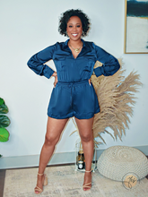 Load image into Gallery viewer, Subtle Safari | Navy Romper
