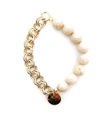 Two Worlds | Bead + Chain Stretch Bracelet