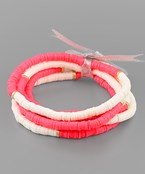 Keep It Pink! | Rubber Bead Ribbon Bracelet