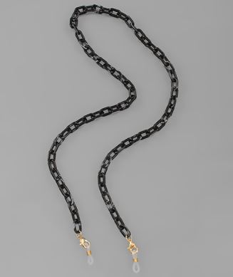 Baby, Stay Close |  Acrylic Link Mask & Sunglass Chain  - Black