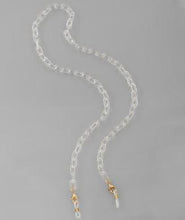 Load image into Gallery viewer, Baby, Stay Close |  Acrylic Link Mask &amp; Sunglass Chain  - Clear
