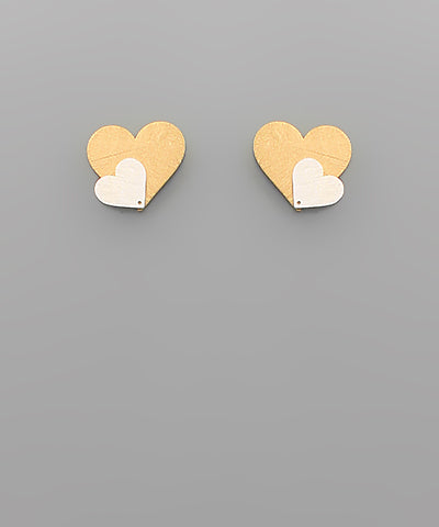 Dangerous Love | Two Heart Earrings