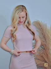 Load image into Gallery viewer, The Go To | Short Sleeve Tee and Mini Skirt Set - pink
