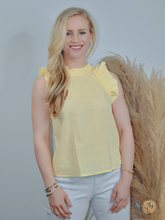 Load image into Gallery viewer, Butterfly Kisses | Mock Neck Top - Yellow
