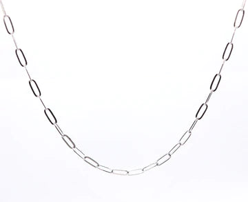 We Go Together | Link Oval Chain Choker  - Silver